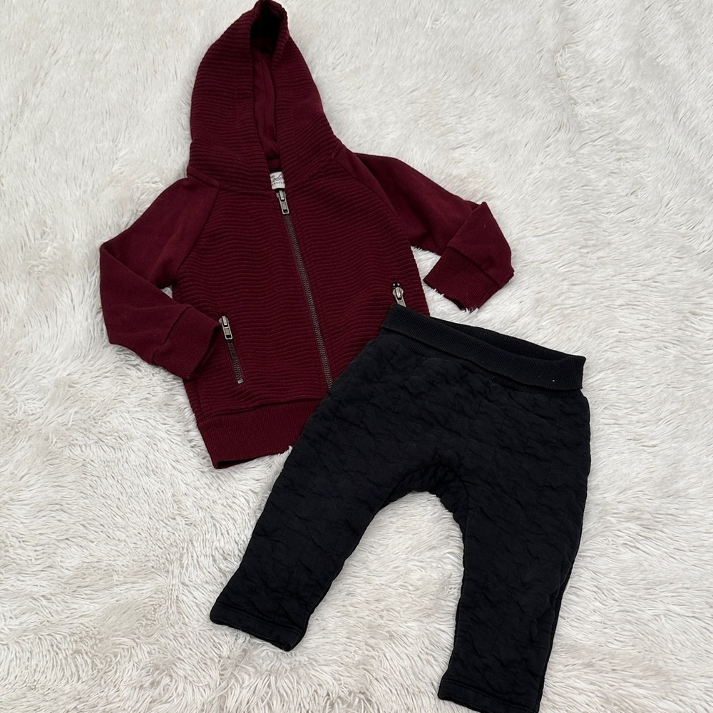 🎾 Sovereign Code Hoodie & Cotton On Quilted Pants Size 12-24mo
